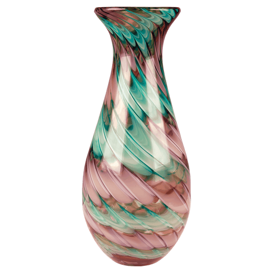 14.5" Swirl Art Glass Vase