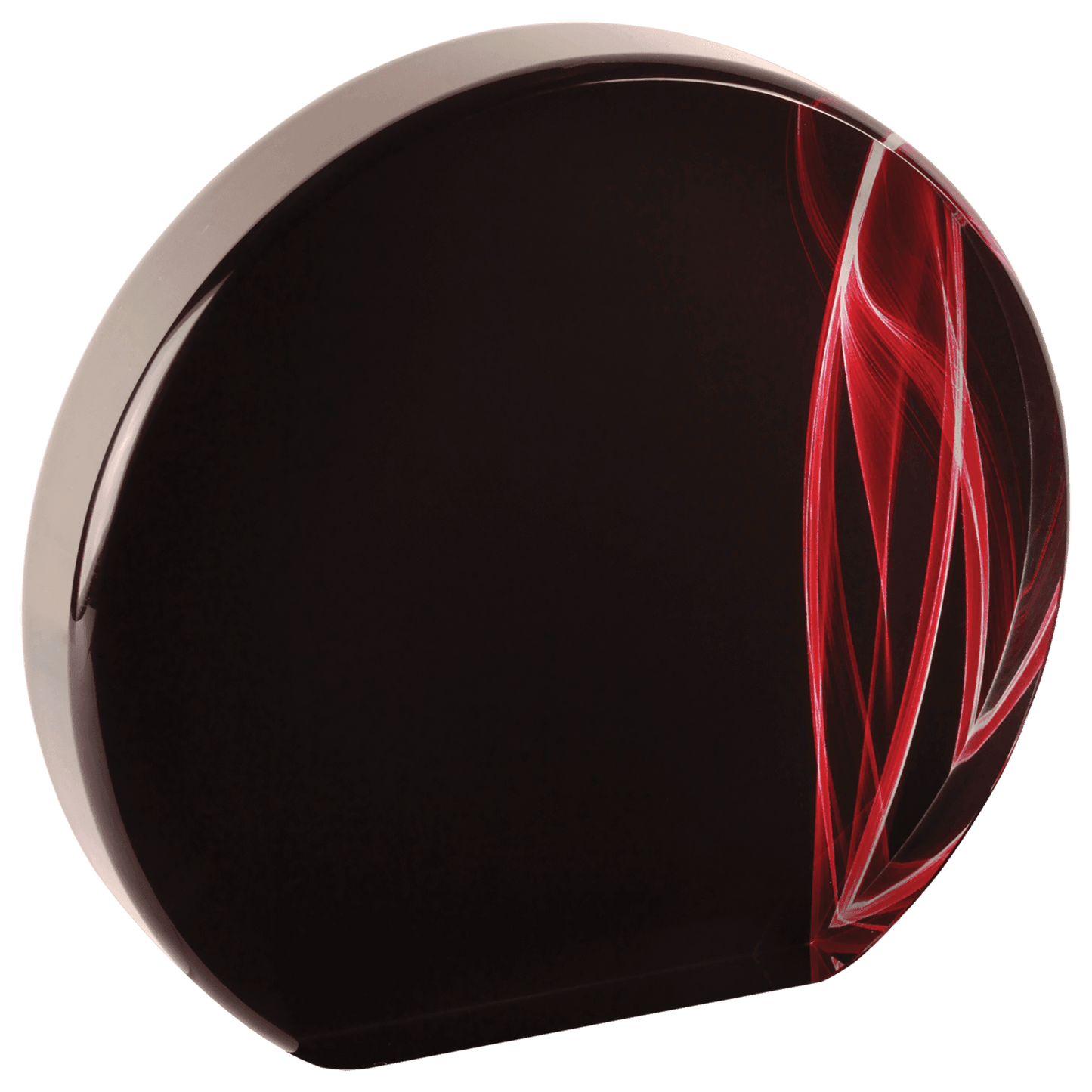 Round Red Vapor Acrylic