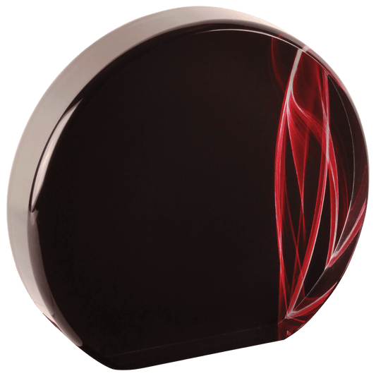 Round Red Vapor Acrylic