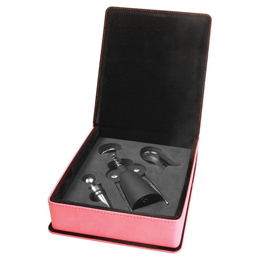 Leatherette 3-Piece Wine Tool Gift Set