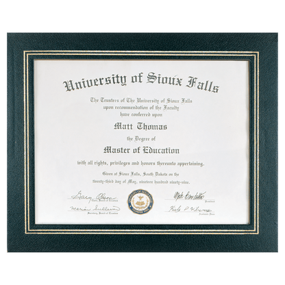 Gold Border Certificate Holder