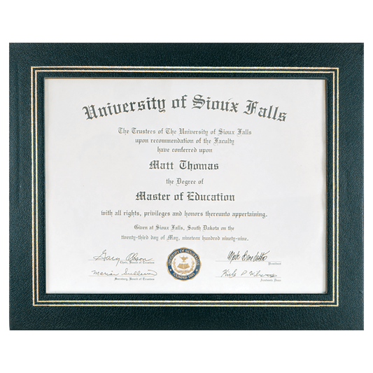 Gold Border Certificate Holder