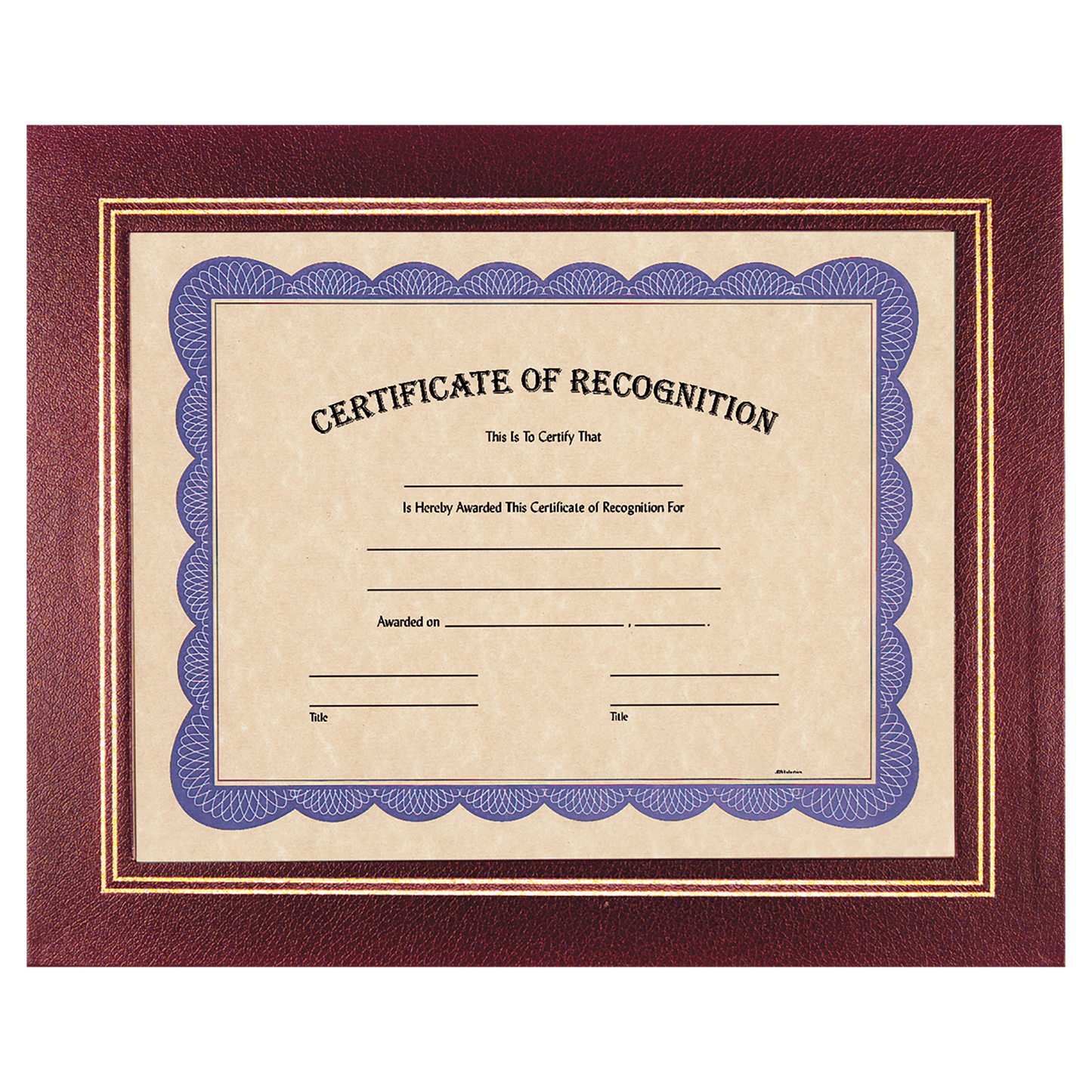 Gold Border Certificate Holder