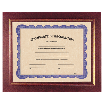 Gold Border Certificate Holder