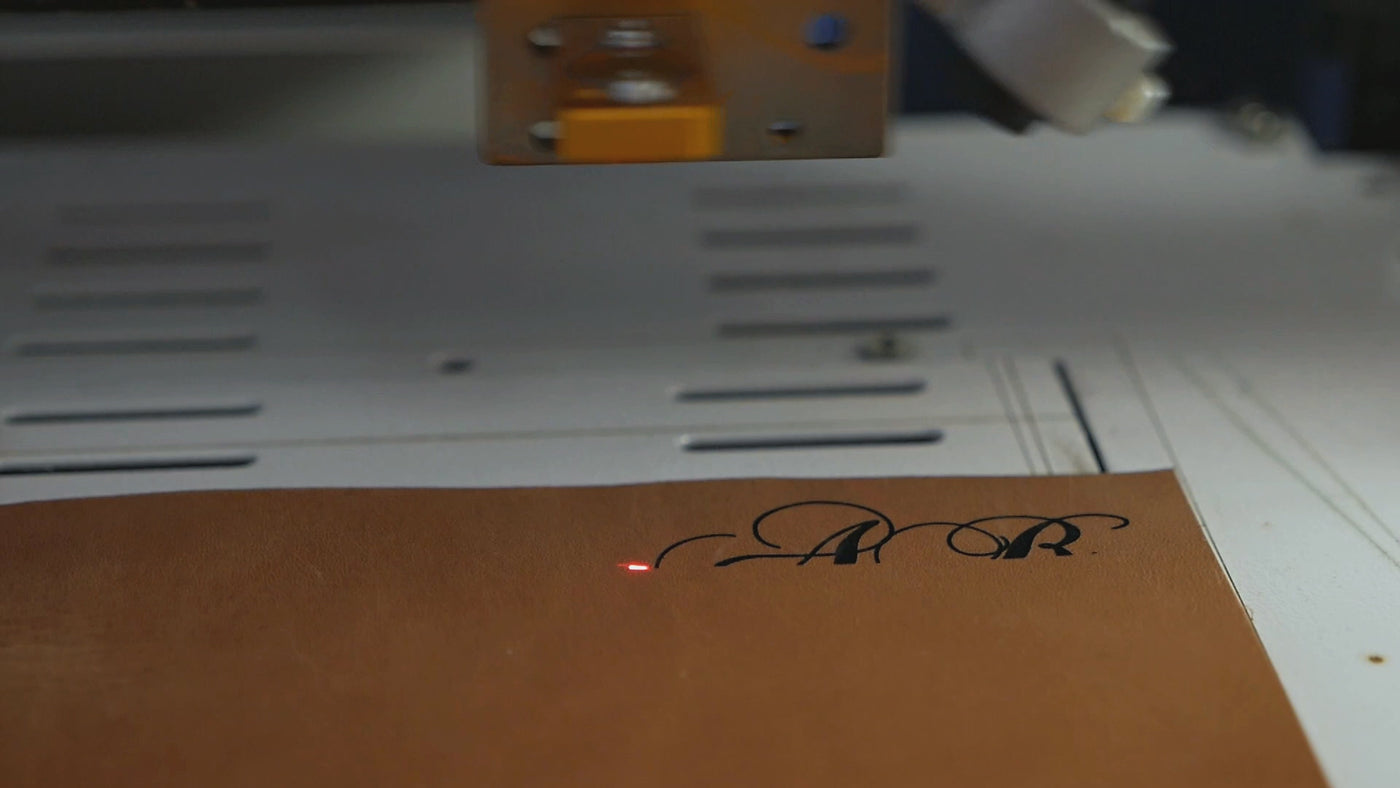 video of laser engraving leather